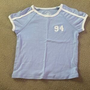 art class Sky Blue Kids Tee with White Details